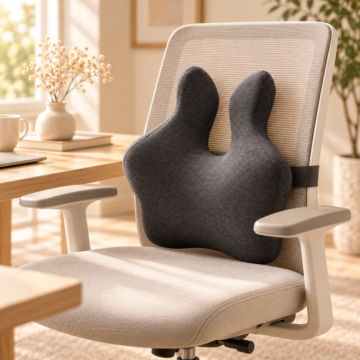 Contoured Memory Foam Back Support Cushion