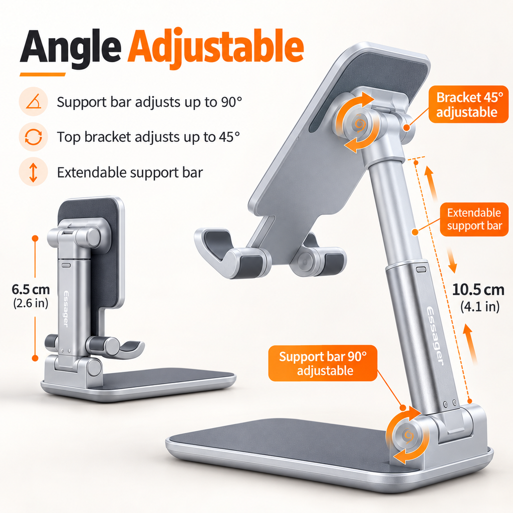 Adjustable Foldable Phone & Tablet Stand