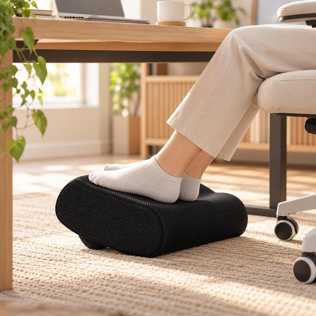 Ergonomic Under-Desk Footrest